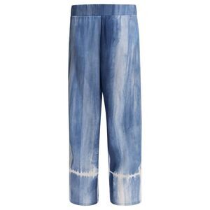 SLEEP NO MORE Women's Tie-Dye Wide-Leg Pants Women LIGHT BLUE